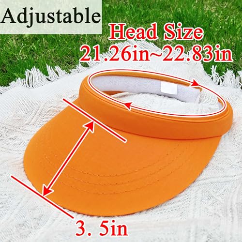 Image of 2 Pack Visor Women Men Sun Hat Clip On Visors Adjustable Sport Wide Brim Cap