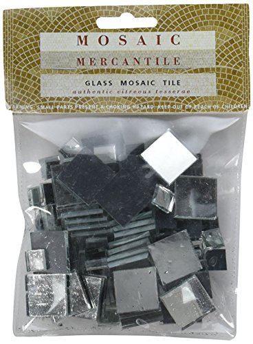 Mosaic Mercantile Mirrored Glass Tiles, Assorted Square, 100/Pack