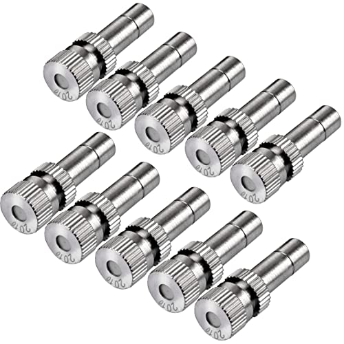 ATOPLEE 10 unidades latão sob pressão de nebulização bicos de arrefecimento sistema de humidificação pulverizador (0,2 mm)