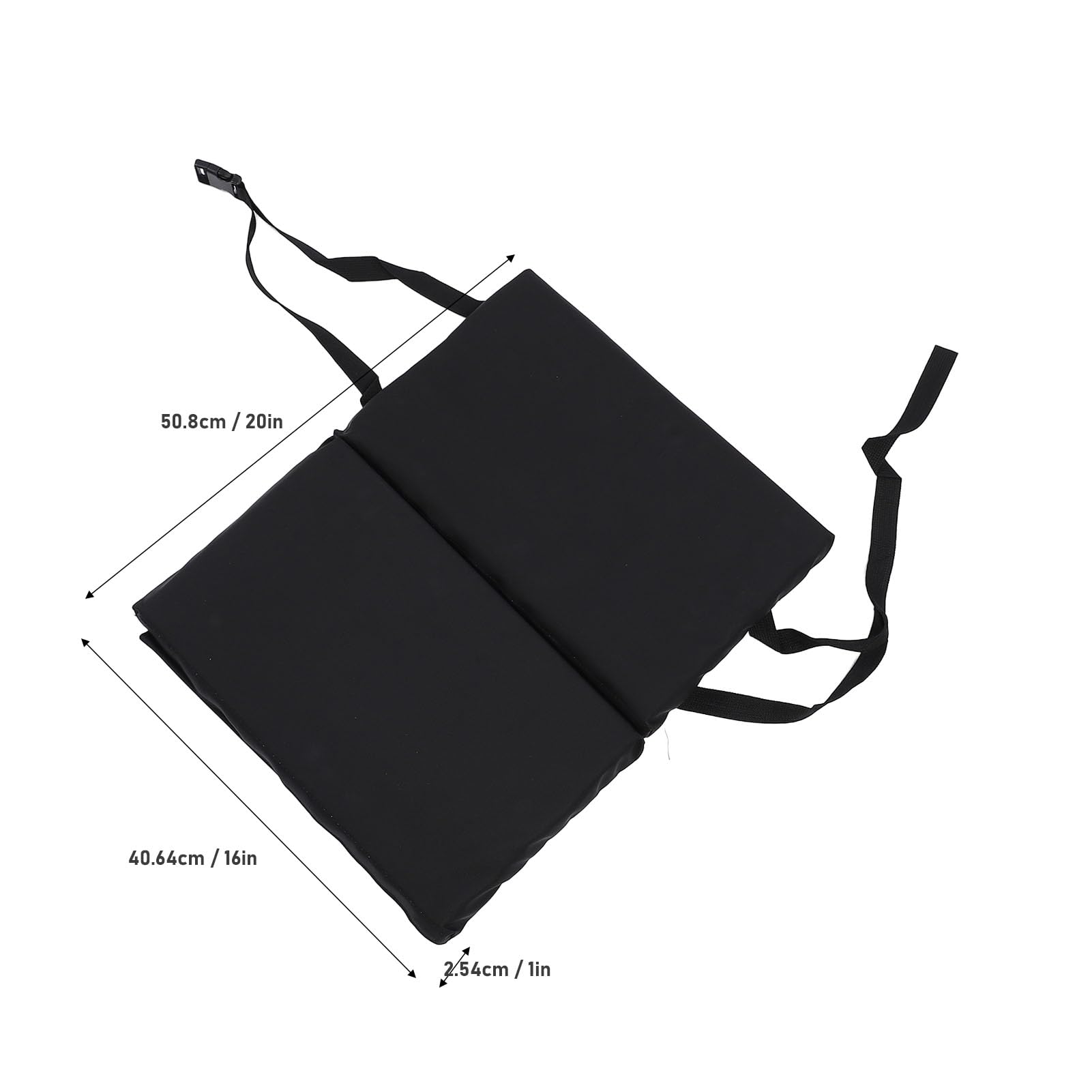 Extensor de Reposapiés para Silla de Ruedas, Cojín Elevador con Soporte para Pantorrillas para Paseos en Casa, Reposapiernas de Cuero PU Negro para Silla de Ruedas, 16 X 20 X 1