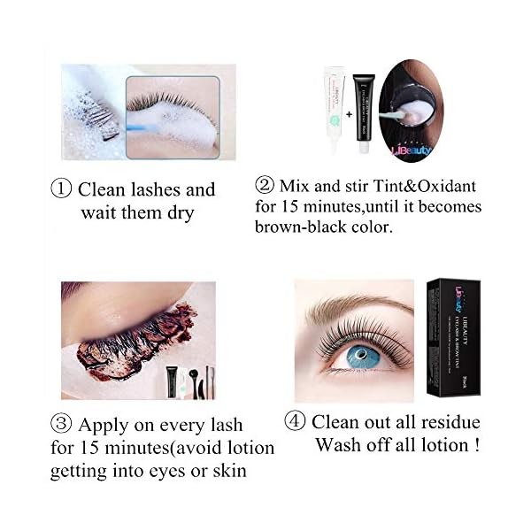 Libeauty-Black-Lash-Tint-Kit-Keratin-Black-Eyelash-Dye-and-Eyebrow-Tint-6-Week-Lash-Tinting-Look-For-Lash-PermLiftLamination-TreatmentBlack-Tint-Kit-Only Black Lash Tint Kit, Keratin Black Eyelash Dye and Eyebrow Tint, 6 Week Voluminous Brow Tint, Tinting Look For Lash Perm/Lift/Lamination Treatment (Black Eyelash Tint Kit Only)