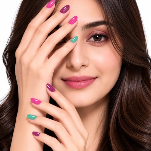Image of 4 in 1 Glow & Go Nail Lacquer Kit | Nail Polish Set For Women, Travel-Friendly | Glossy Finish, Rich Pigment & Quick Dry Formula Nail Paint | Smooth Application - Shades Pastel Vibes 04