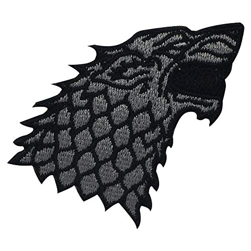 Écusson brodé à coudre ou à repasser Motif loup Stark Game of Thrones