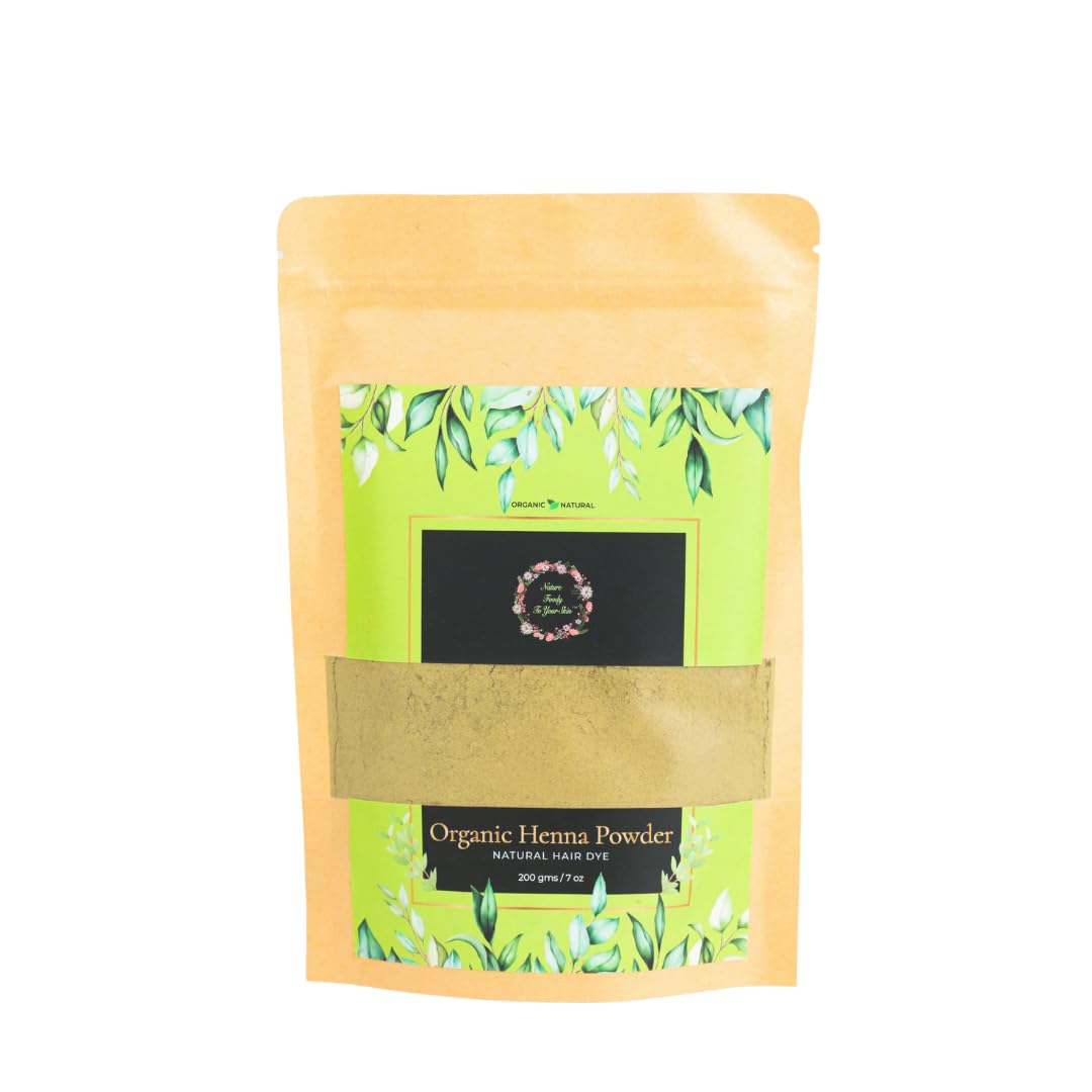 Organic Henna Powder (200g) | Herbal Hair Color and Conditioning Powder | Natural Grey Coverage & Deep Nourishment for Hair-image-30