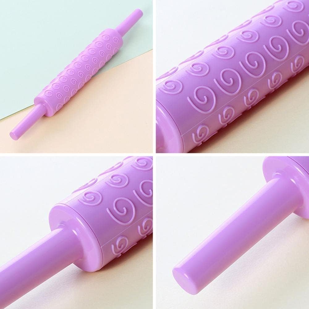 Embossing Rolling Pin Non Stick Clay Roller for Perfectly Imprinted Designs
