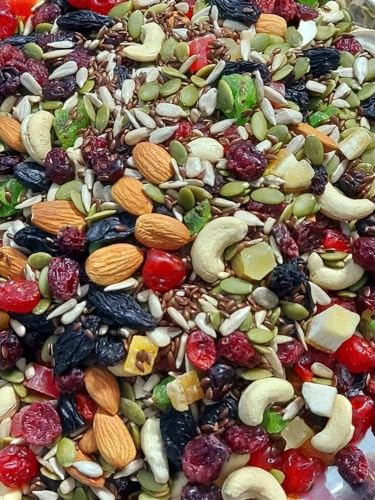 Image of Organic Grocery Almonds | Cashew | Apricot | Green & Black Raisins | Dried Fruit | Amal Candy | Pumpkin, Sunflower & Flax Seed | Nuts and Dry Fruits (100g) - Celebration gift pack hamper