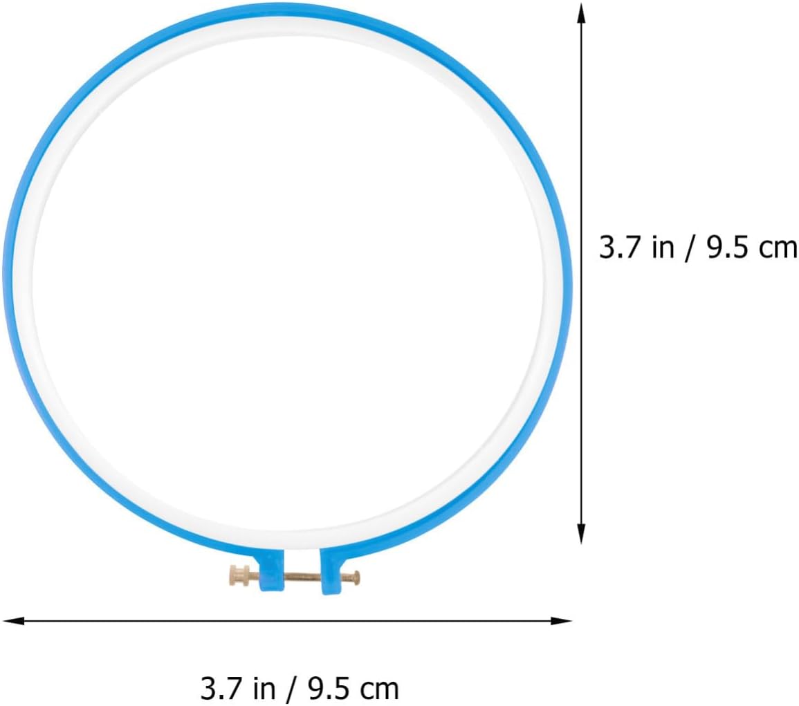 2 Pcs 24cm Plastic Embroidery Hoop Round Frame for Boys and Girls DIY Craft