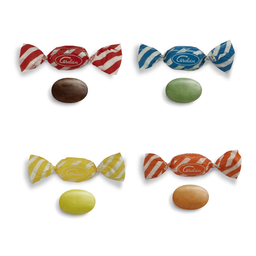 Caramelos Cerdán Caramelos Ácidos de Sabores Variados Bolsa 225 Unidades 750 g Caramelo Duro Sin Gluten