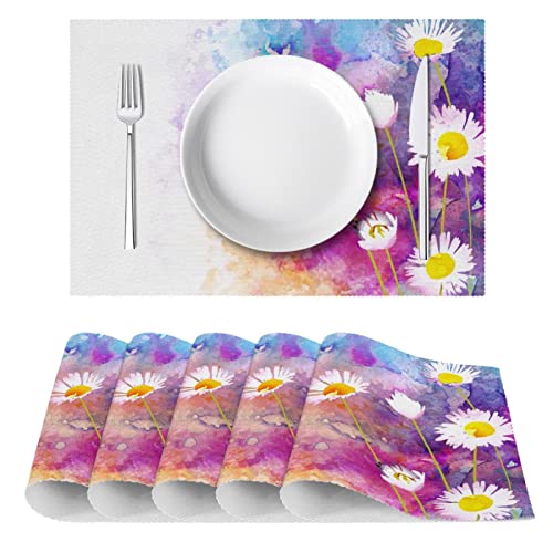 Sets de table marguerite naturelle durables pour grande table de repas - 3