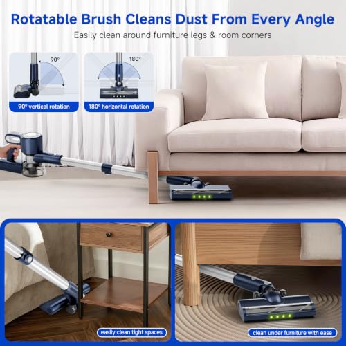 Image of Cordless Vacuum Cleaner 30KPa, 6-in-1 Rechargeable Stick Vacuum