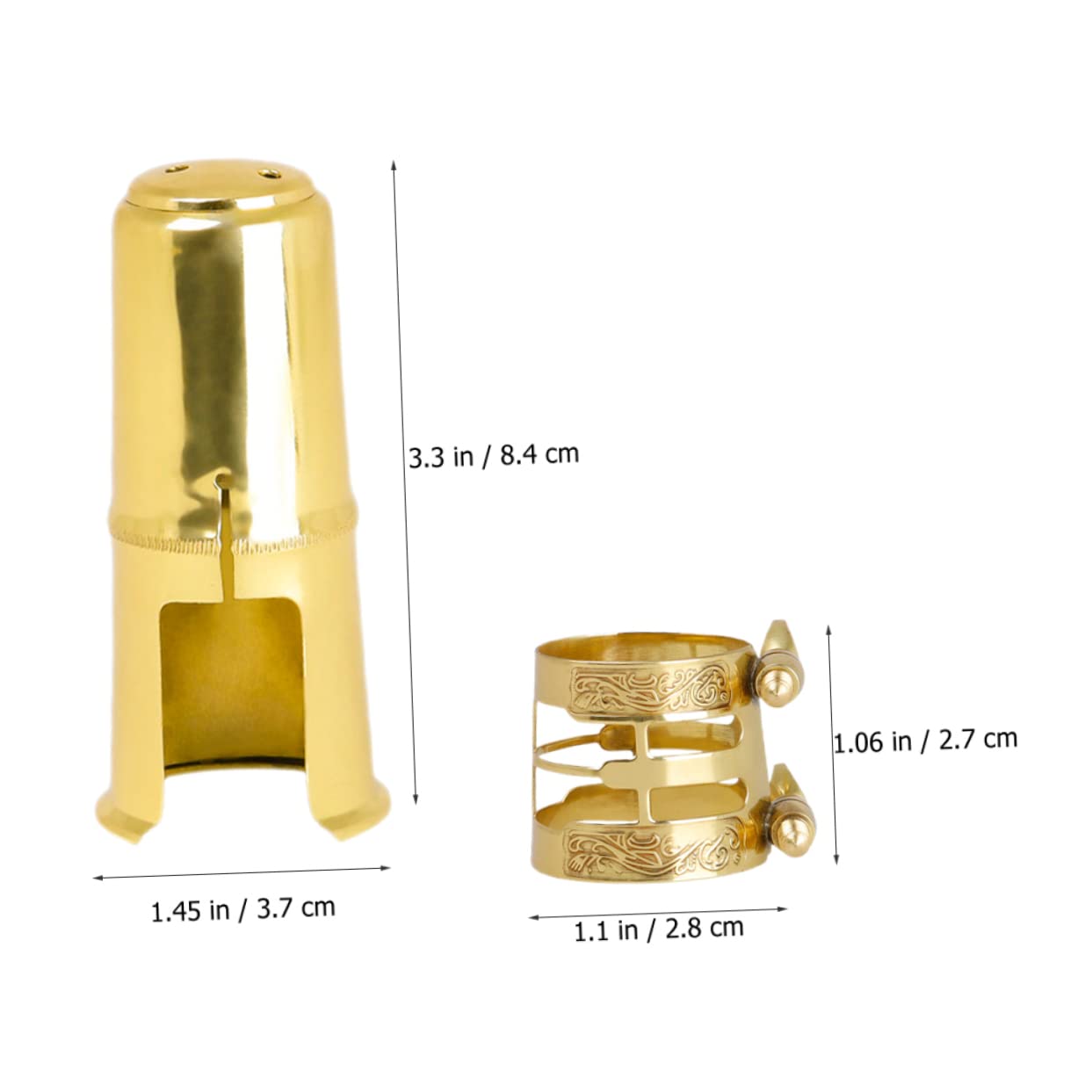 BESTonZON 4sets Cappuccio Per Saxofono Contralto Con Clip Unica Accessorio Musicale e Facile Da Installare Design Elegante e Resistente Per Musicisti e Appassionati Di Jazz