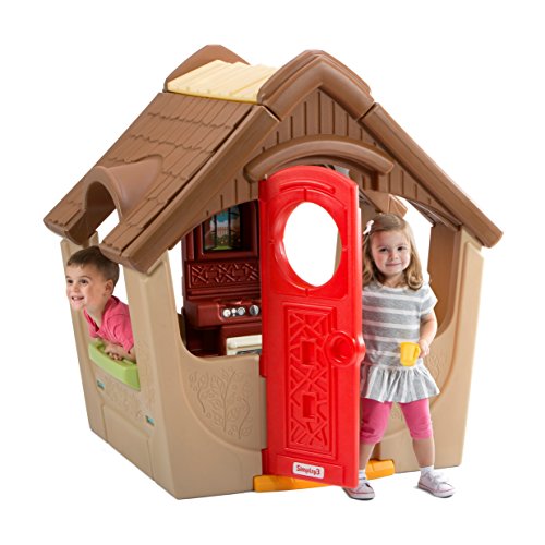 Simplay3 Garden View Cottage, Kids Indoor Outdoor Playhouse for 4 or More Children 18 Months and up (52'' H x 40'' L x 48'' W)