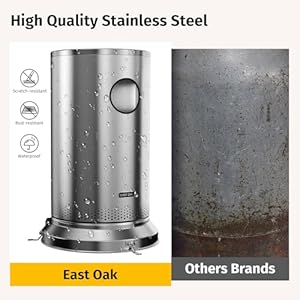 Eastoakantirust50000btupatioheaterforoutdoorusewithdoublelayerstainlesssteelburnerroundtabledesignandwheelsoutdoorpatioheaterforhomeandcommercialstainlesssteel Urban Country Home Decor East oak anti rust 50000 btu patio heater for outdoor use with double layer stainless steel burner round table design and wheels outdoor patio heater for home and commercial stainless steel urban country home decor