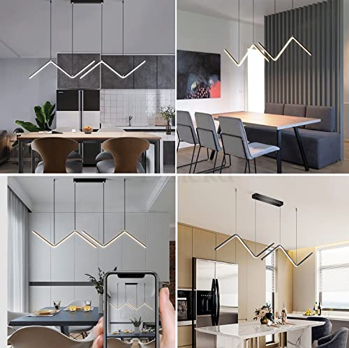 LED LED Light Affermazione Luci del soffitto Tavolo da Pranzo Lampada appendetta Dimmabile Controltro Cucina Isola Lampassone Regolabile per Soggiorno per Soggiorno