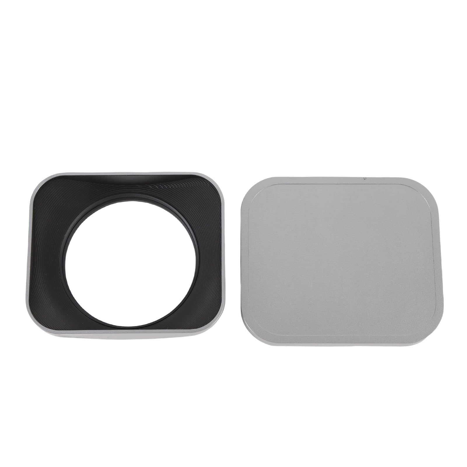 Generic Paraluce Quadrato per Fotocamera - Protezione Paraluce in Lega di Alluminio con Cappuccio, Protezione Antiriflesso e Antigraffio (52 mm)