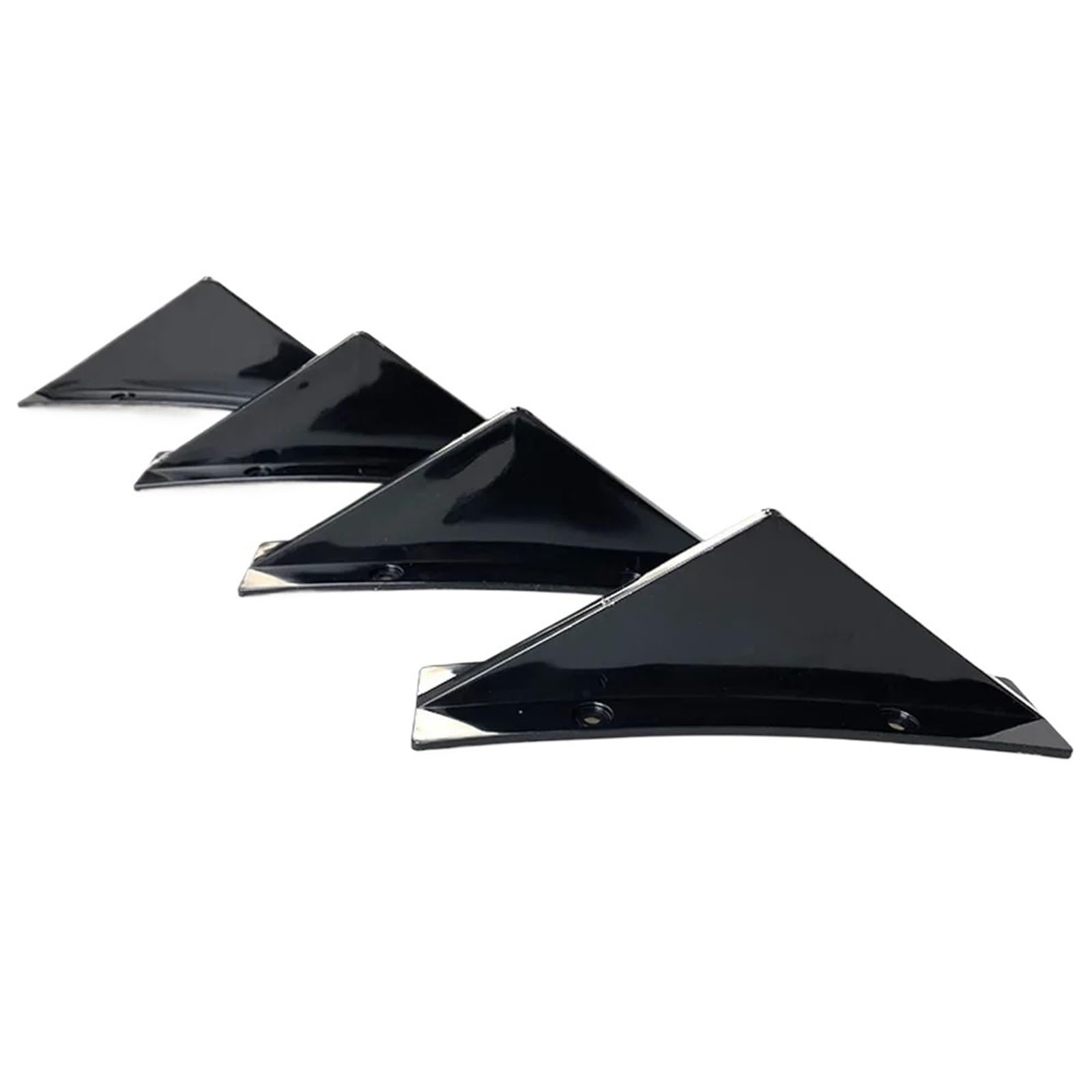 TILIEINE Universal Car Rear Bumper Lip Diffuser Fin Trim Car Rear Bumper Shark Fin Spoiler Splitter Car-Styling 4Pcs Spoiler Wing