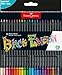 Faber-Castell Black Edition Colored Pencils - 24 Count, Black Wood and Super Soft Core Lead, Coloring Pencils for Adult Coloring Books, Art Colored Pencils
