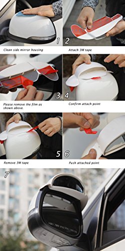 image for Green Tec Multi Aero Visor Car LH RH Side View Mirror Rain Blower 2-pc