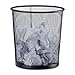 Relaxdays Papierkorb Metall, Mülleimer aus Drahtgeflecht, runder Drahtkorb für Büro, 26 cm Ø, 27,5 cm hoch, schwarz