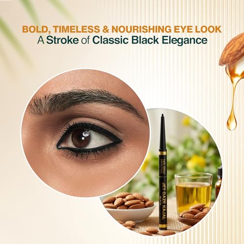 Image of Nourish Mantra's Jet Gaze Kajal Urban Rani - Combo - Black & Black 0.35g / Made with Argan Oil & Vitamin E /Smudge Proof /Long Lasting /Retractable Kajal Pencils
