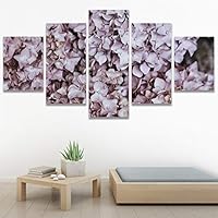 SIGNWIN 5 Panel Canvas Wall Art Pink Petals for Home Decorations Ready to Hang - 60