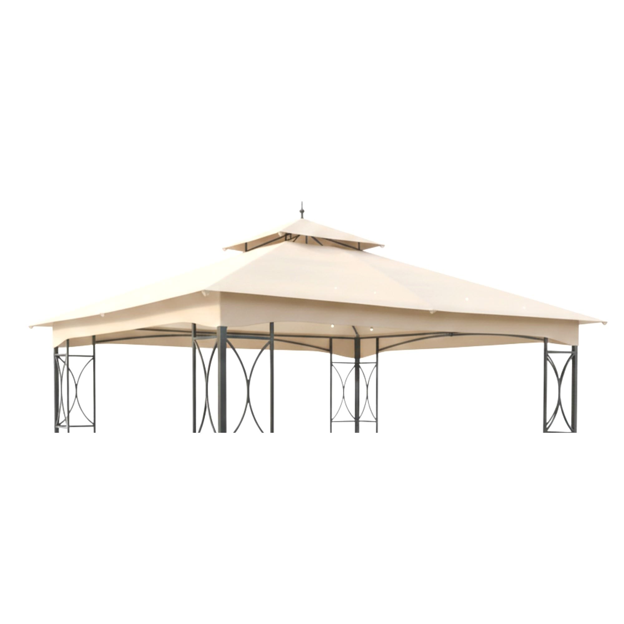 Garden Winds Custom Fit Replacement Canopy Top Cover Compatible with The MasterCanopy 11' X 13' Gazebo - Classic Sand Beige, Riplock 350-image-35