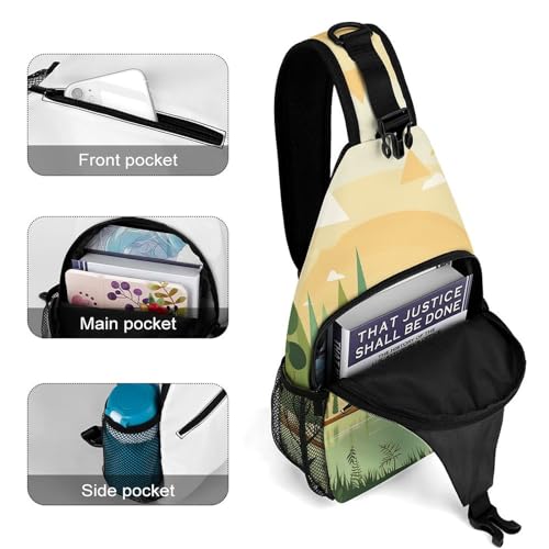 Bolso sling cruzado casual para deporte y viaje miniatura 4