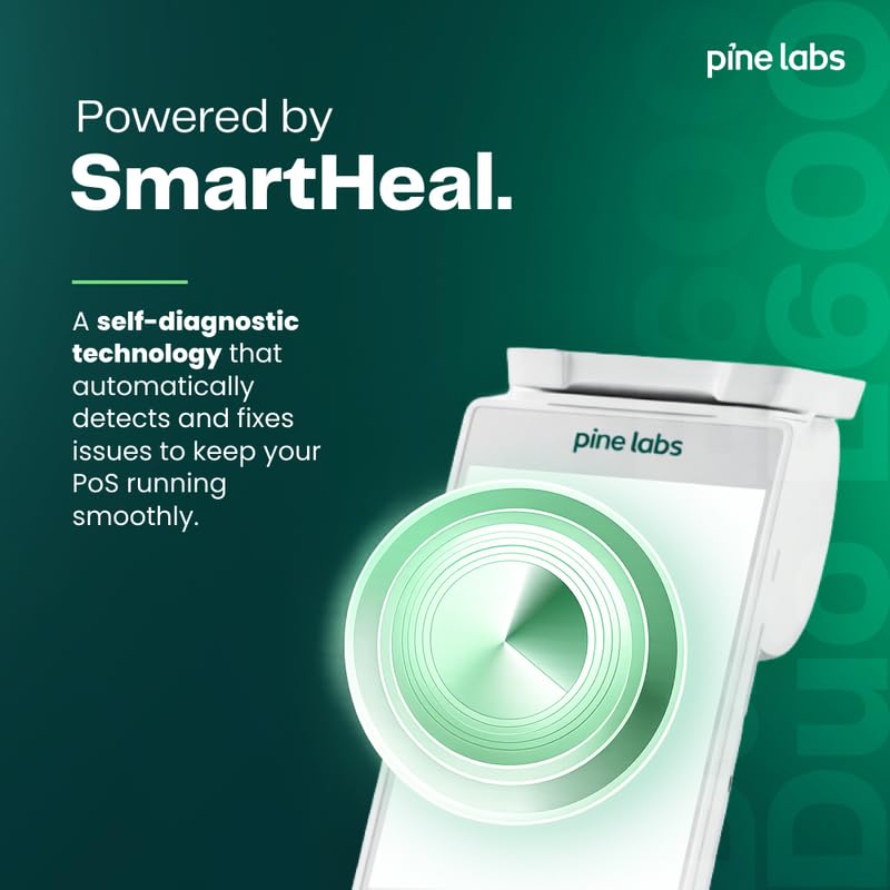 Image of Pine Labs Duo Android POS Machine | Accept All Payments - Credit Card, Debit Card, UPI, QR Code | Dual Touchscreen EDC Machine | Built-in Thermal Printer | 4G + Wi-Fi + Bluetooth | Card Swipe Machine