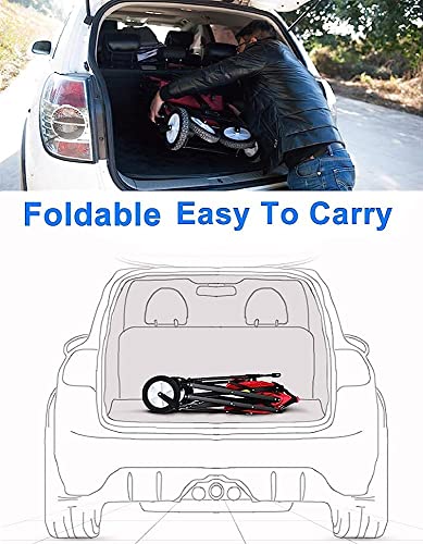 LIDDFAFA Bollerwagen, zusammenklappbarer, zusammenklappbarer Bollerwagen mit Sonnen-/Regenschutz, verstellbarem, ausziehbarem Schiebe- und Ziehgriff, Abnehmbarer Plane und Überdachung – Bild 7