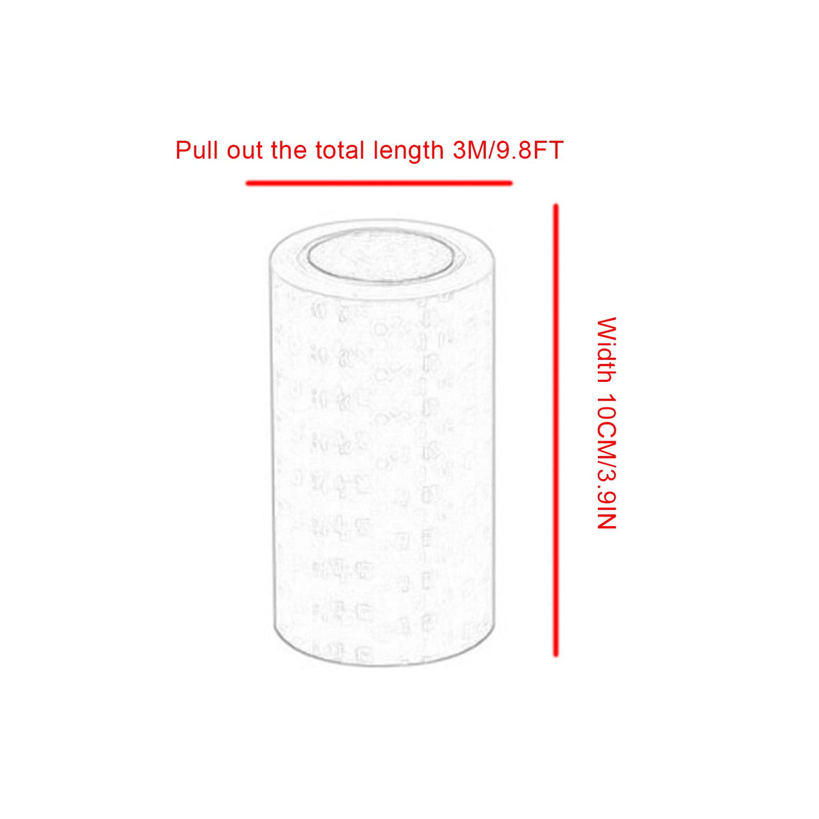 Reflektierendes Klebeband, 4 Zoll x 10 Fuß, wasserdichtes, gut sichtbares, selbstklebendes Anhängerband, industrielles Markierungsband, robustes Sicherheitsklebeband for den Außenbereich ( Color : Bia