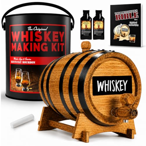 DIY Whiskey Making Kit with 1 Liter American White Oak Aging Barrel