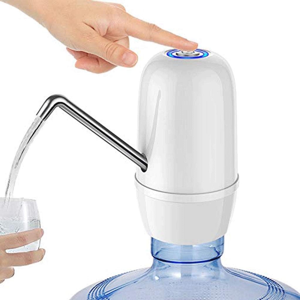Bottle Water Dispenser - Automatic Drinking Pump Electric 5 Gallon Jugs Charging Portable(White)