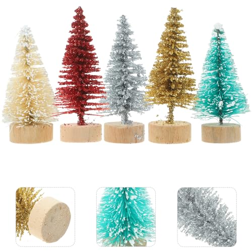 Árboles de Navidad de mesa artificiales Veemoon mini decoración navideña hogar 60 piezas 4
