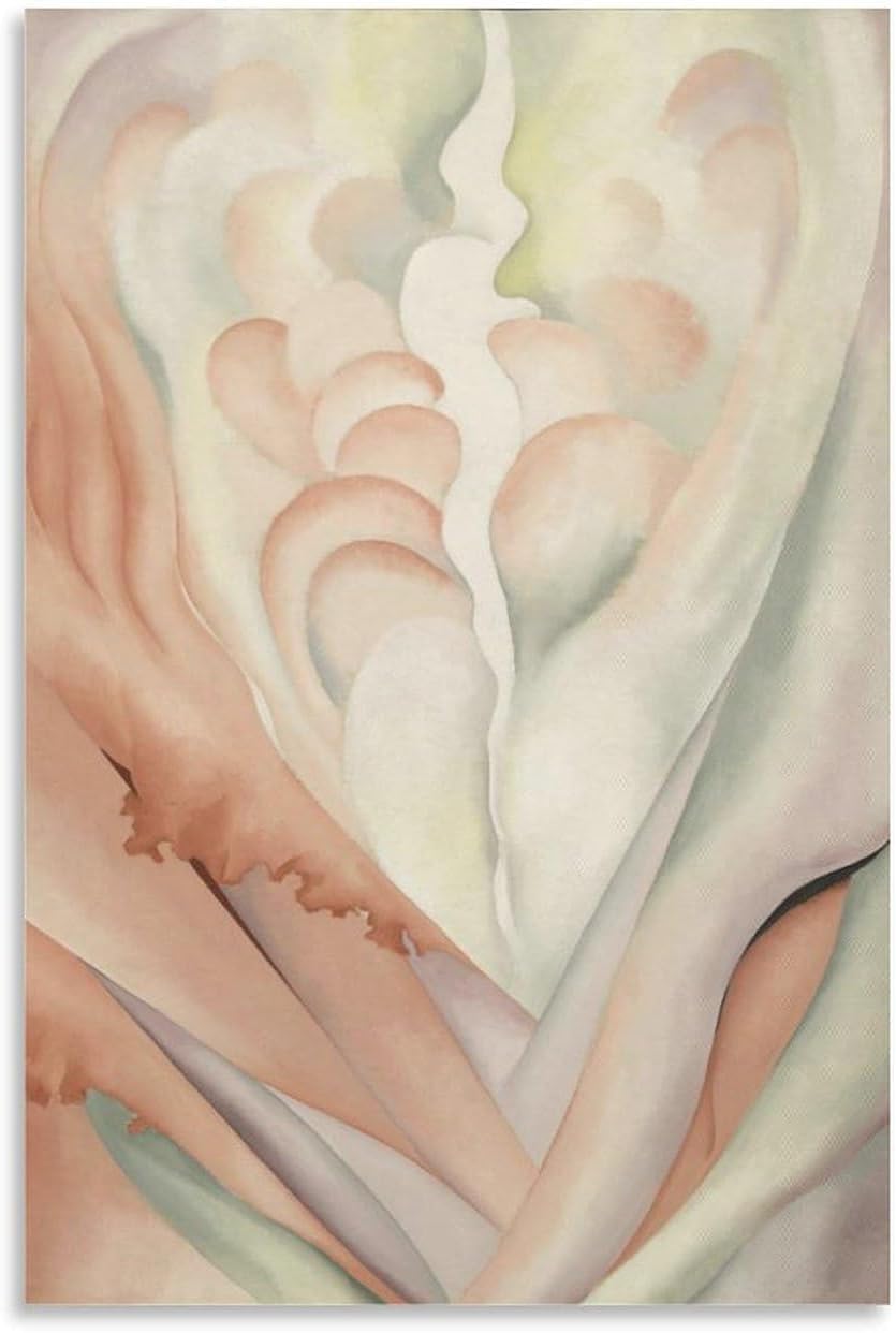 Orjdjz Wxkbl Georgia O'Keeffe Canvas Wall Art Georgia O'Keeffe《Flower》Poster and Prints Aesthetic Painting for Home Decor Picture 40x60cmx1 Frameless