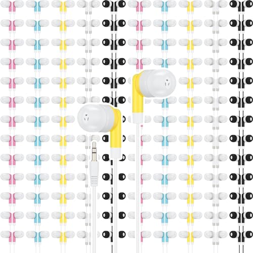 Xuhal 200 Pcs Wired Earphones Bulk Wired Earbuds with 3.5 mm...