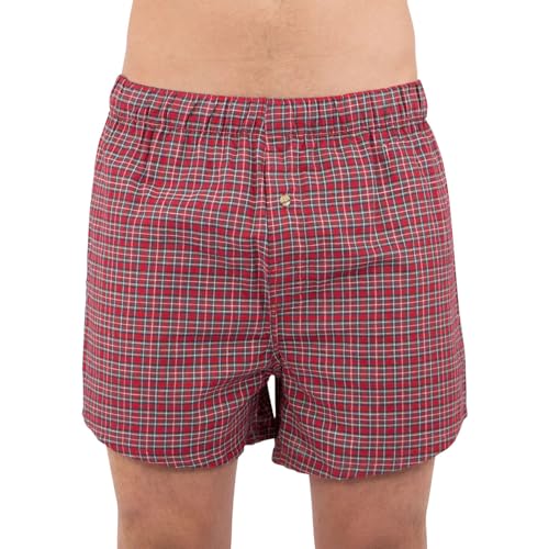 INTIMO Men's Plaid Boxer Short Casual Cotton Knit Lounge Underwear Loungewear Sleepwear3