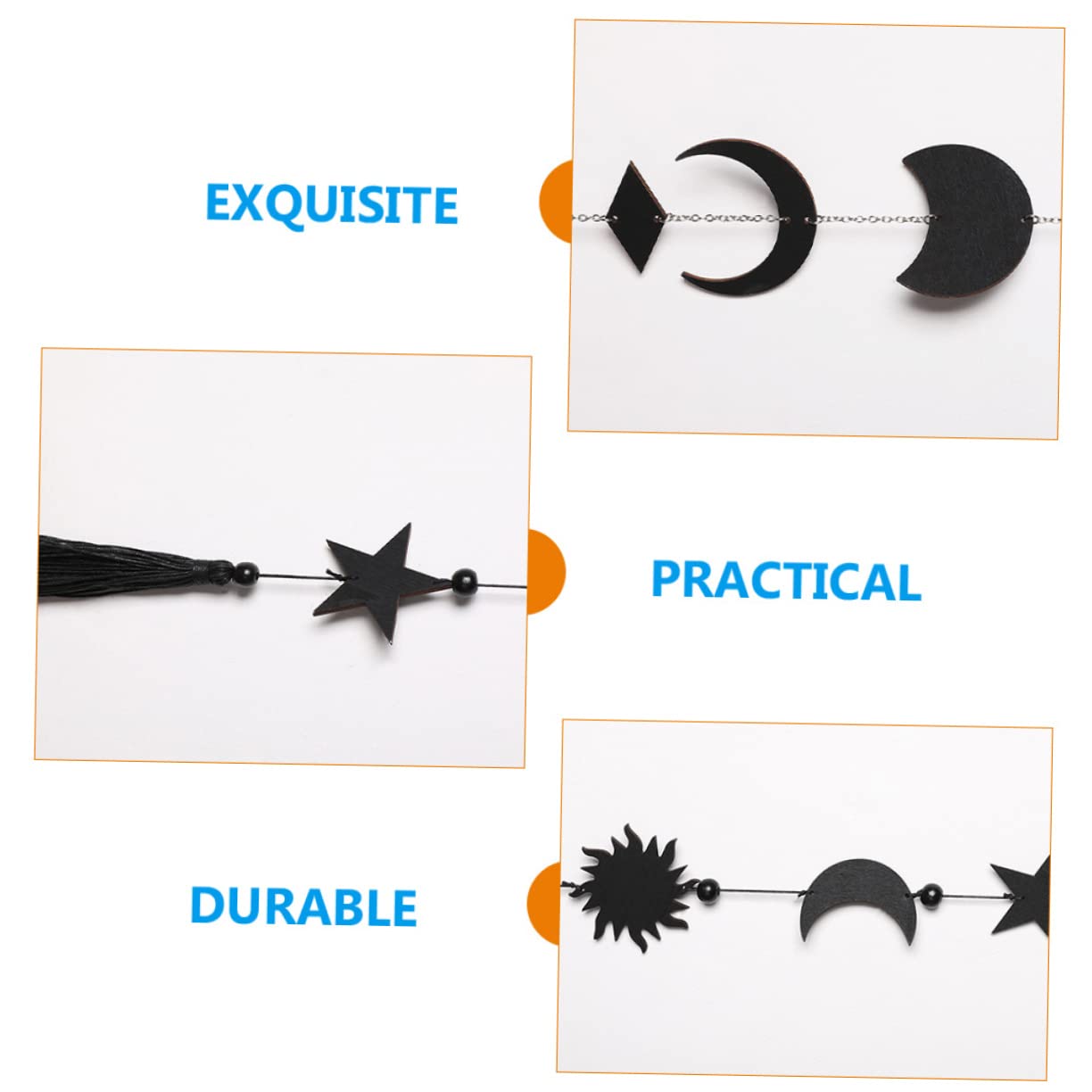 PRETYZOOM 8pièces Décoration Design Et Lune Pendentif à Suspendre pour Salon Et Chambre
