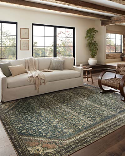 Image of Loloi Magnolia Home Banks Denim /Clay 5'-0 inch x 7'-6 inch Area Rug