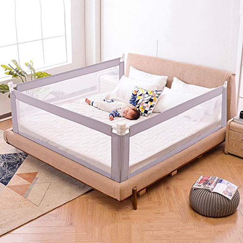 Protector para camas tela Oxford 300D valla infantil regulable azul 4