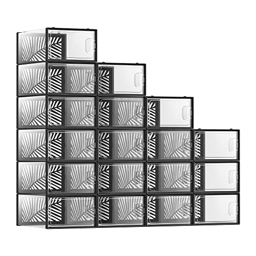 SONGMICS Schuhboxen, 18er Set, Aufbewahrungsbox für Schuhe, robust,...