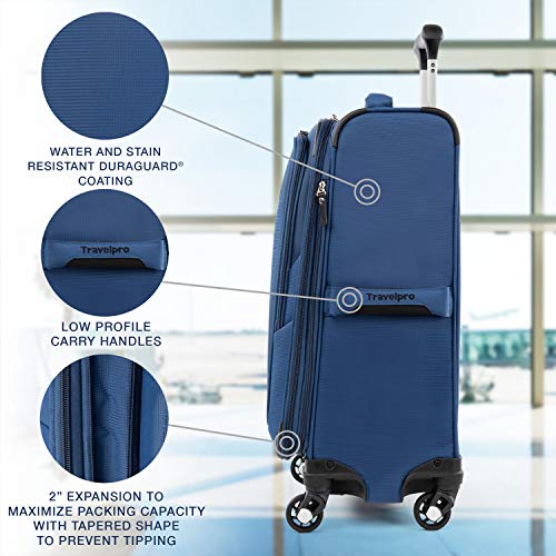 Travelpro Maxlite 5-Softside Expandable Spinner Wheel Luggage, Sapphire Blue, Carry-On 21-Inch