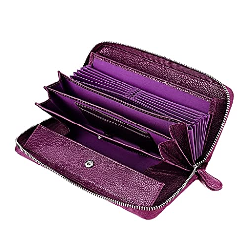 Porte-monnaie RFID et sac à cartes d'orgue mixte en cuir synthétique souple
