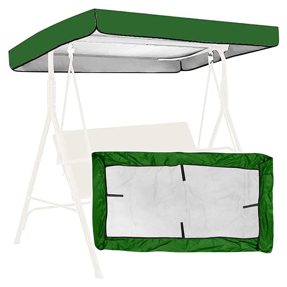 Wodoodporny odporny na promieniowanie UV baldachim do patio huśtawka osłona przeciwsłoneczna dla 23-osobowej zieleni, 210 x 122 x 23 cm, trwała ochrona na zewnątrz