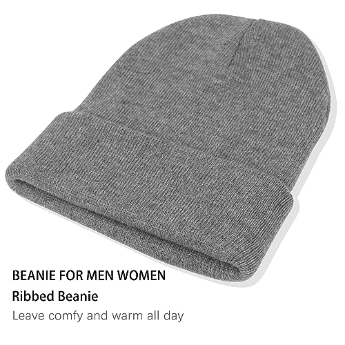 Image of ZOORON 1&2 Pack Beanie for Men Women Slouchy Beanie Hats Winter Knit Caps Soft Ski Hat Unisex