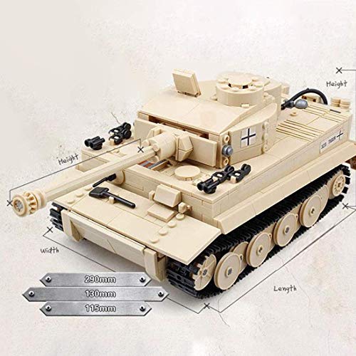 Baustein Panzer Modell WW2 Panzer Kampfwagen Tiger Design E Militär Panzer Bauset 995 Klemmbausteine Kompatibel mit LEGO… – Bild 4