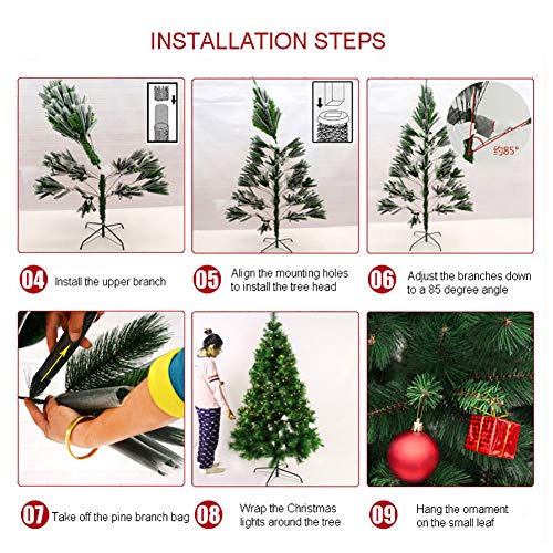 13.1Ft Luxury Artificial Christmas Tree, Premium Eco-Friendly Long-Needle Xmas Tree In Foldable Metal Stand For Christmas Holiday Party Decor-Green 13.1Ft(400Cm) #TOP6