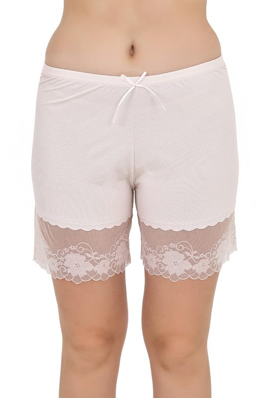 fonicx fit Light Lace Patchwork Thin Relaxed Fit Stretchy Safety Shorts Pants Elastic Ultra-Thin Skirt Shorts-picture-27
