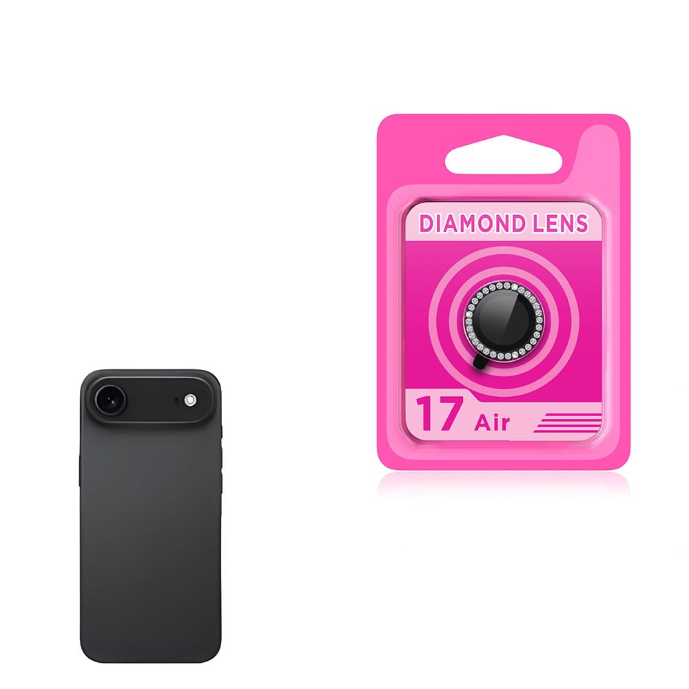 Zore Apple ile uyumlu iPhone 17 Air Zore CL-06 Kamera Lens Koruyucu Siyah
