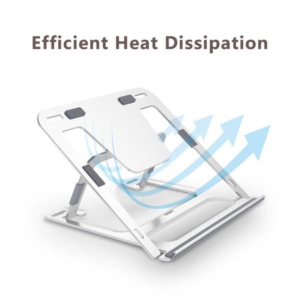 Supporto per Laptop Regolabile, Supporto per Laptop Portatile Multifunzione con Raffreddamento ventilato Adatto per Notebook Laptop da 11-17,3 Pollici con Tablet-Argento