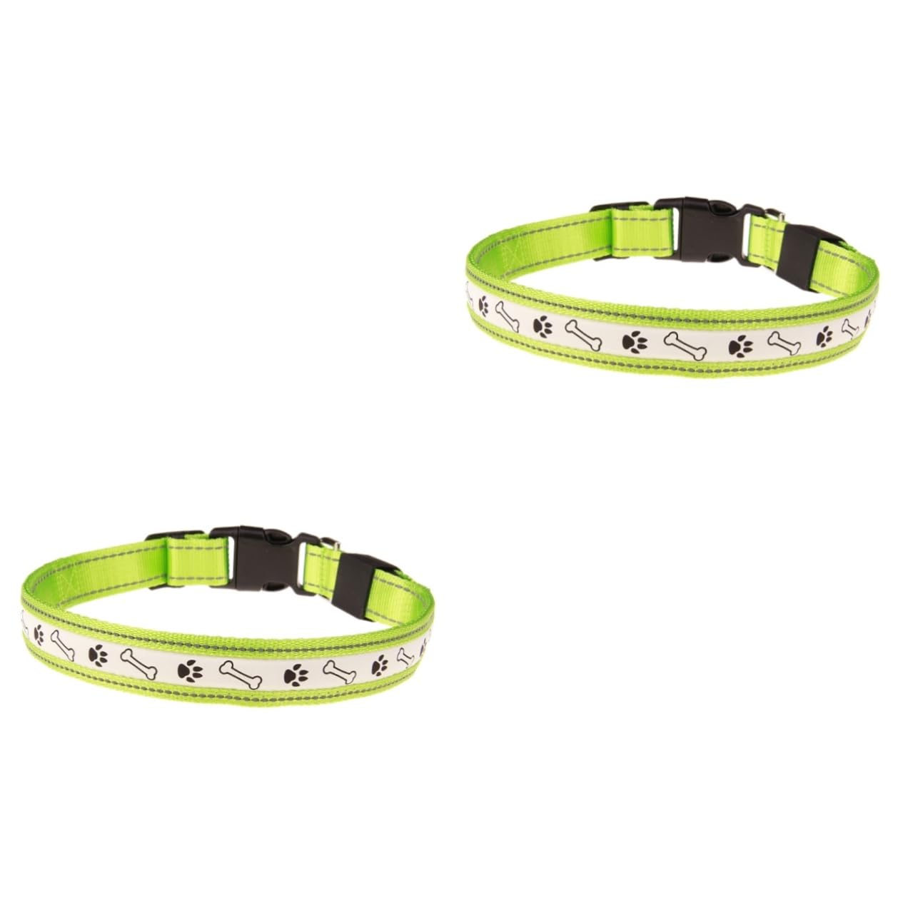 BESPORTBLE 2pièces Collier LED pour Chien Collier Lumineux Rechargeable USB pour Sécurité avec Design De Moyenne Vert